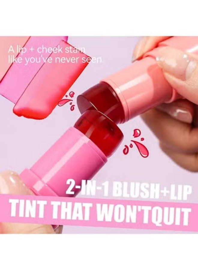 فايبلي أحمر الخدود أحمر الشفاه - جيلي الشفاه والخد تينت أحمر الخدود كريم، أحمر الخدود هلام الفواكه وعصا الشفاه الرقيقة #01 - Image 3